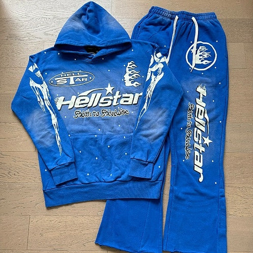 Hellstar Blue Galaxy Tracksuit