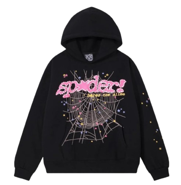 BLACK SP5DER HOODIE