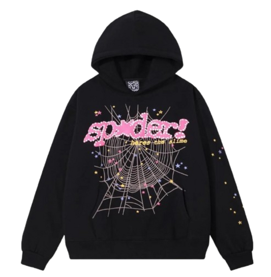 BLACK SP5DER HOODIE