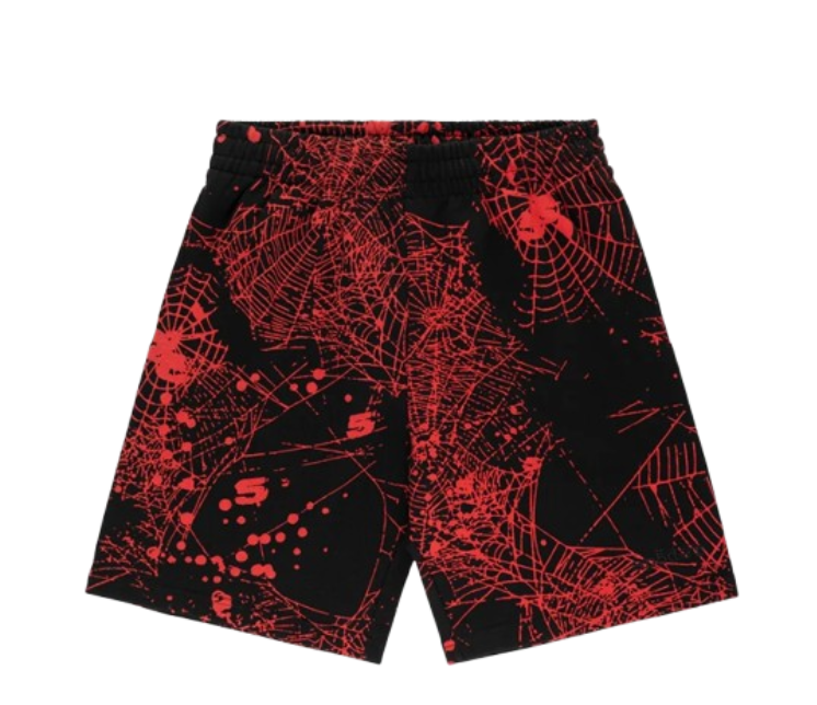 Sp5der Black with Red lining Double Shorts